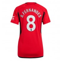 Dres Manchester United Bruno Fernandes #8 Domáci pre Ženy 2023-24 Krátky Rukáv